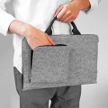 laptop sleeve with black zipper and hands MacBook felt case hand made cover 13 inch
