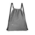 drawstring backpack light grey