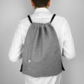 drawstring backpack light grey