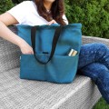 shopper bag turquise big shoulder bag