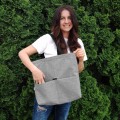 light grey shoulder bag shooper tote bag