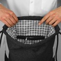 dark grey backpack drawstring bag