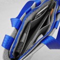 shoulder male felt bag with blue car belt straps 15 inch laptop bag