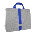 shoulder male felt bag with blue car belt straps 15 inch laptop bag