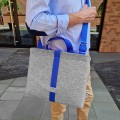 shoulder male felt bag with blue car belt straps 15 inch laptop bag