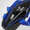 shoulder dark grey felt bag with blue car belt straps male 15 inch laptop bag