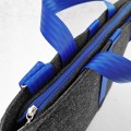 shoulder dark grey felt bag with blue car belt straps male 15 inch laptop bag