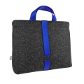 shoulder dark grey felt bag with blue car belt straps male 15 inch laptop bag