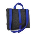 shoulder dark grey felt bag with blue car belt straps male 15 inch laptop bag