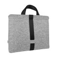 shoulder male felt bag with black car belt straps 15 inch laptop bag