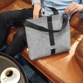 shoulder male felt bag with black car belt straps 15 inch laptop bag