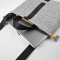 shoulder male felt bag with black car belt straps 15 inch laptop bag