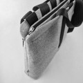 shoulder male felt bag with black car belt straps 15 inch laptop bag