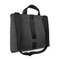 dark grey felt shoulder bag with black car belt straps 15 inch laptop male bag