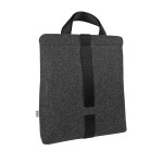 DARK GREY FELT LAPTOP BAG BLACK CAR BELT STRAP