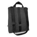 dark grey felt laptop 15 inch shoulder bag with black car belt straps