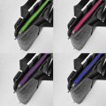 dark grey felt laptop 15 inch shoulder bag with black car belt straps
