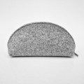felt pencil case dumpling pouch with colour zipper