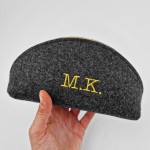 PERSONALISED DARK GREY PEN CASE