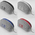 personalized mini felt pouch dumpling case with embroidery