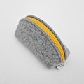 personalized mini felt pouch dumpling case with embroidery