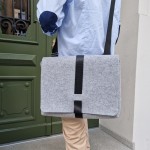 MALE LAPTOP FELT BAG BLACK CAR BELT