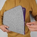 macbook felt case violet zipper light grey laptop cover mac sleeve
