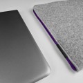 macbook felt case violet zipper light grey laptop cover mac sleeve 15 inch