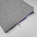 macbook felt case violet zipper light grey laptop cover mac sleeve 14 inch