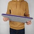 macbook felt case violet zipper light grey laptop cover mac sleeve mac pro 16