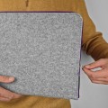 macbook felt case violet zipper light grey laptop cover mac sleeve