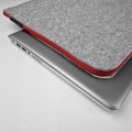 macbook felt sleeve red zipper laptop case ligh grey felt cover mac air 15