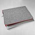 macbook felt sleeve red zipper laptop case ligh grey felt cover mac pro 14
