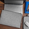 felt laptop cover black zipper macbook case mac light grey sleeve 14 inch