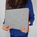 felt laptop sleeve macbook cover maroon zipper case mac air