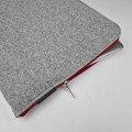 felt laptop sleeve macbook cover maroon zipper case mac air light grey felt