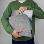 MACBOOK CASE LIGHT BLUE ZIPPER