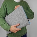macbook felt case light blue zipper laptop cover mac sleeve 16 inch