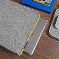 felt laptop sleeve mac cover yellow zipper macbook case air 13 in