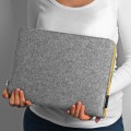 felt laptop sleeve mac cover yellow zipper macbook case dell lenovo hp