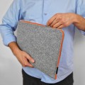 felt laptop sleeve orange zipper macbook cover mac