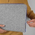 felt laptop sleeve macbook cover blue zipper mac air 15 inch case