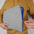 felt laptop sleeve macbook cover blue zipper mac case 15 inch