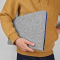 felt laptop sleeve macbook cover blue zipper mac air 13 inch case