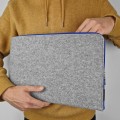 felt laptop sleeve macbook cover blue zipper mac case dell hp lenovo 15 inch
