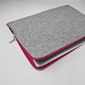felt macbook sleeve pink zipper laptop case hand made mac cover 14 inch