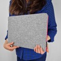 felt macbook sleeve pink zipper laptop case hand made mac cover air 13 in