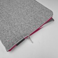 felt macbook sleeve pink zipper laptop case hand made mac cover pro 16 in