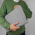 macbook felt case green zipper laptop cover mac sleeve hand made