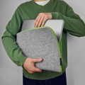 macbook felt case green zipper laptop cover mac sleeve hand made air 13 in
